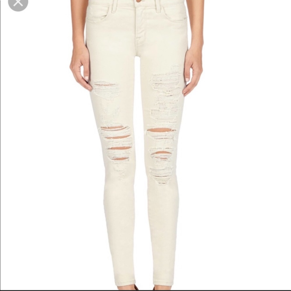 J Brand Winter White Super Skinny Jeans